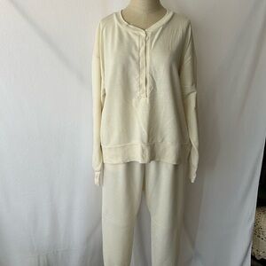 Cream Lounge Set Free People Size Medium